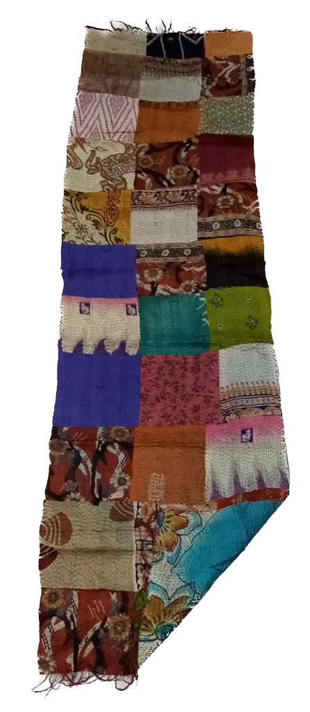 Hand Stitched Kantha Silk Vintage throw OMSutra