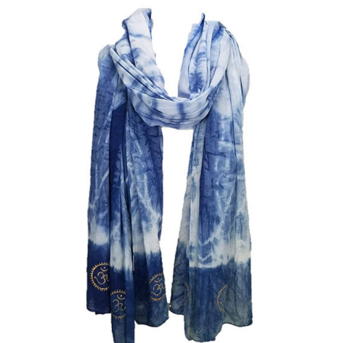 Shine Cotton Scarf - Indigo - Woqmark