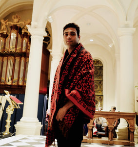 OM Namah Shivay Handwoven Silk Shawl