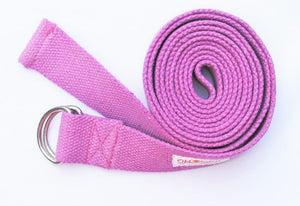 D-ring Handwoven cotton yoga Strap - 6'