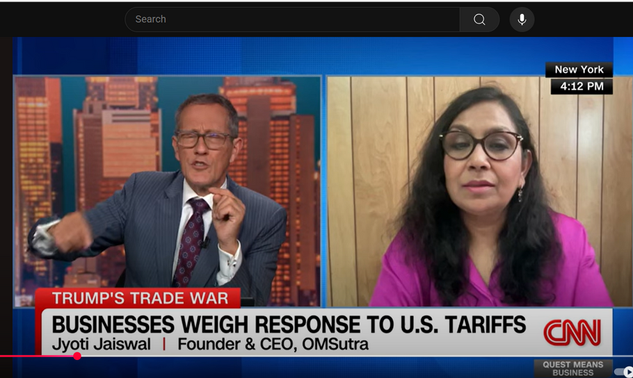 Our Founder & CEO Jyoti Jaiswal on CNN: Navigating Tariffs and Championing Ethical Trade