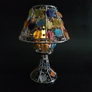 Handmade colored glass Tea Light candle holder