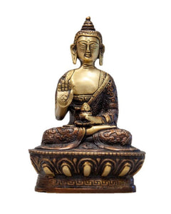 Sitting  Buddha On Lotus in Meditation Pose  - 7"