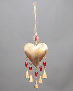 Heart Chime brass bells decorative ornaments