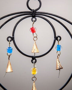 Triple Circle Chime with beads and bells