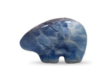 Blue Calcite Fetish Bear Carving