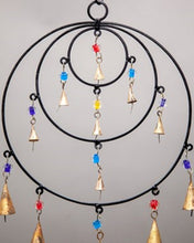 Triple Circle Chime with beads and bells