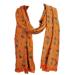 Hand embroidered kantha silk shawl