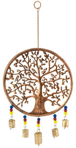 Tree of life chime brass bells