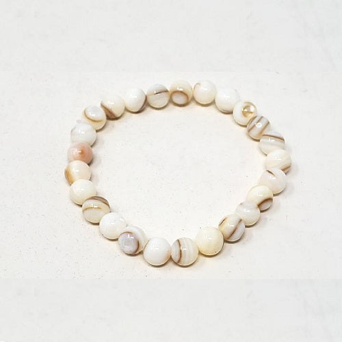 White MOTHER OF PEARL Bracelet - Mother's Day Gift
