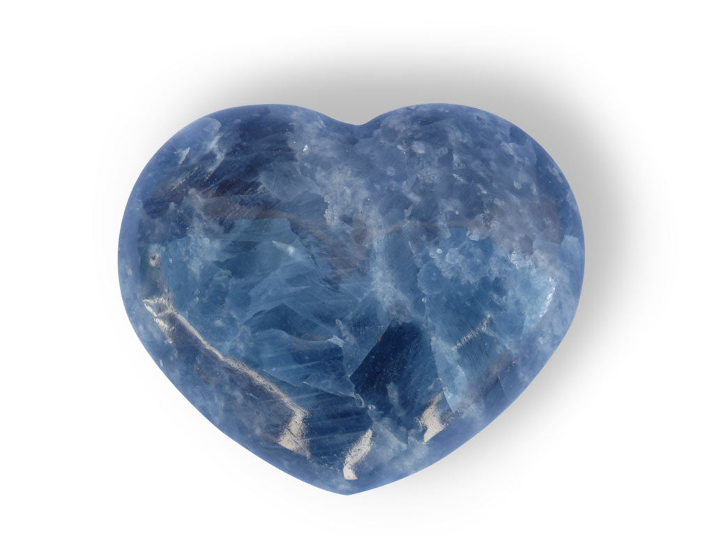 Valentines Gift Blue Calcite Large Decorative Heart- sold per piece