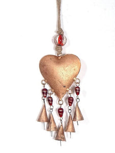 Heart Chime brass bells decorative ornaments