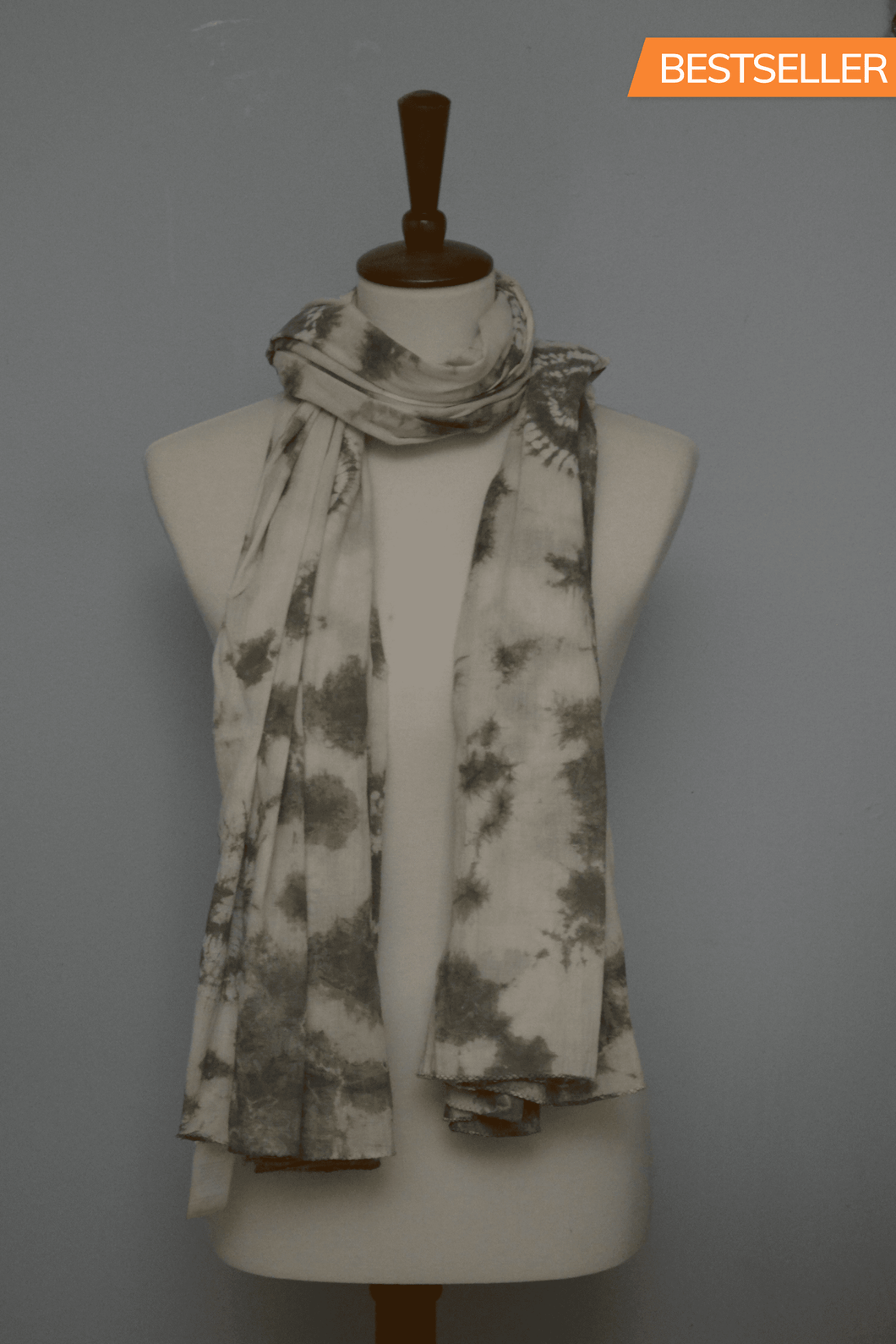 Naturally dyed cotton scarf