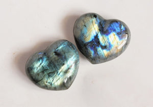 Valentines Gift Labradorite Decorative Heart - sold per piece