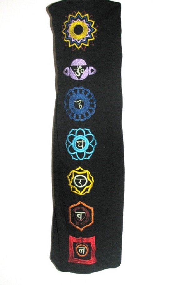 Seven Chakra Printed Cotton Yoga Sling Cross Body Bag With Seven
