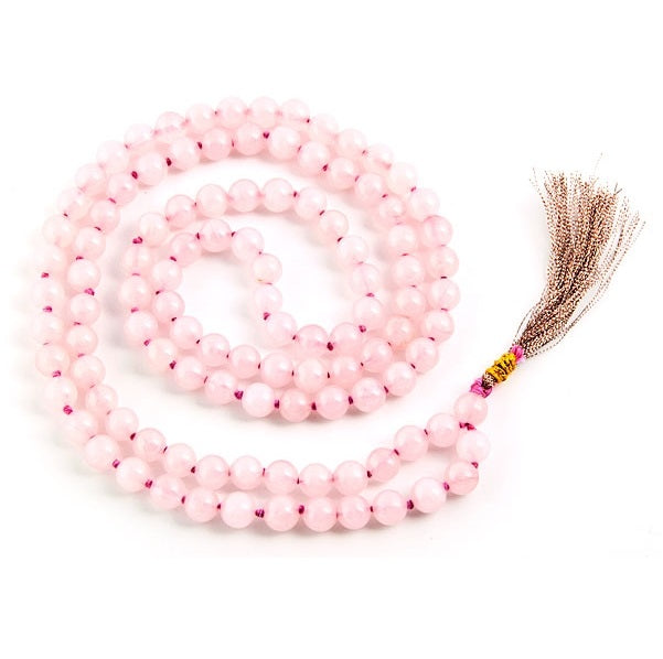 108 Japa Mala Prayer Beads Rose Quartz